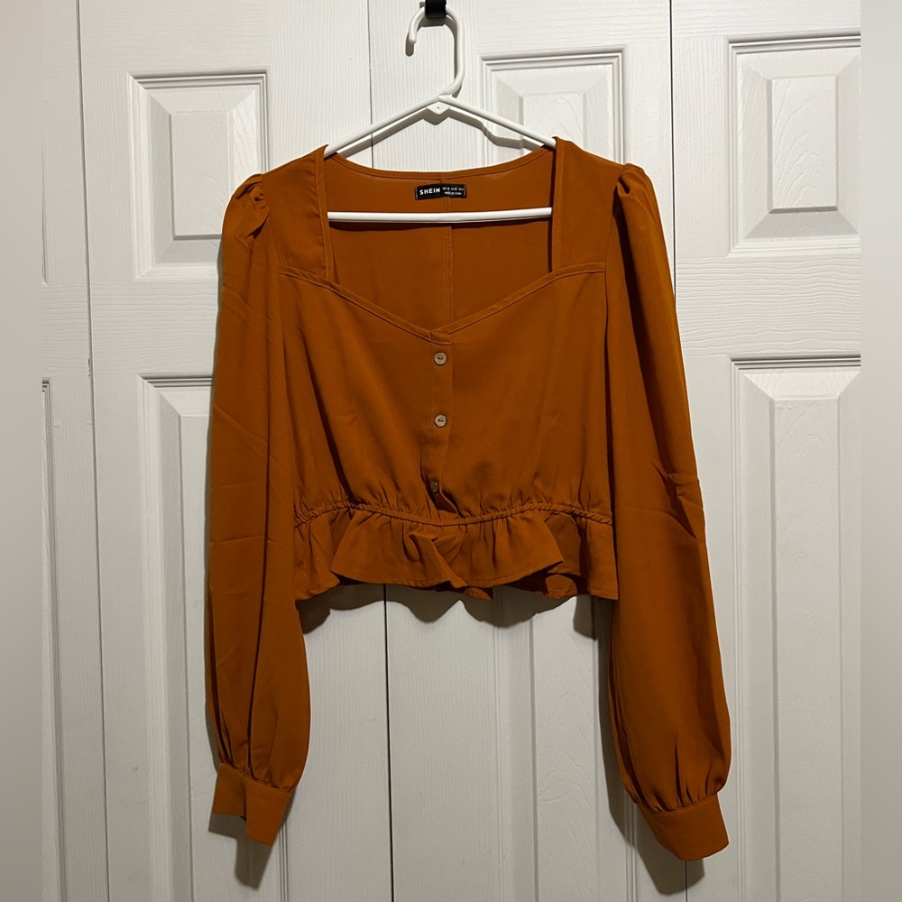 Shein cropped blouse